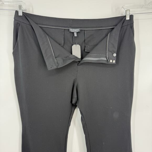 Eloquii Womens Plus size 28 Wide Led Dress Pants Ponte Stretch Black - Picture 5 of 11